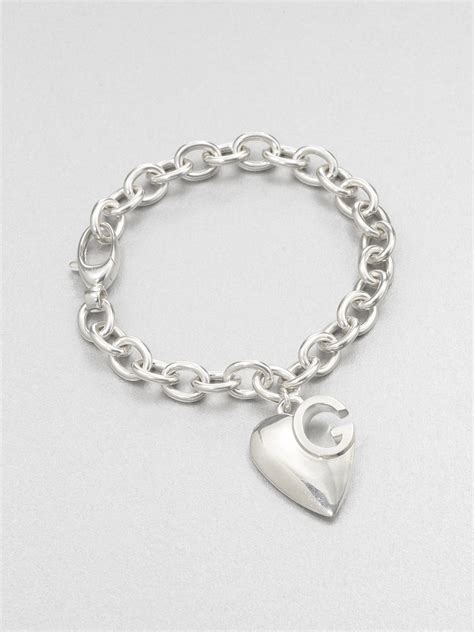 gucci heart bracelet silver.